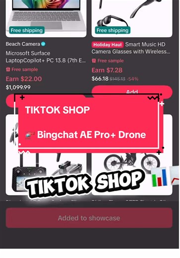 🎬 TikTok Caption: 🚁 Bingchat AE Pro Drone – Carbon Fiber 4K HD Camera! Fly high, capture every detail, and take full control with the app. 🔥 Video Description: Discover the Bingchat AE Pro , a professional drone built with carbon fiber for maximum strength and lightweight design. Its 4K HD camera lets you capture every detail from the sky, while the mobile app provides easy and precise control. Perfect for videos, photography, and an unlimited drone experience! 🛒 Shop now on TikTok Shop – li