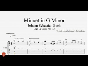 J.S Bach - Minuet in G Minor - Guitar Lesson Tabs