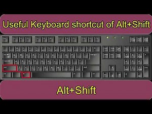 Useful Keyboard Shortcuts| Alt+Shift, Alt+Shift+Tab, Alt+Shift+Esc, Alt+Shift+Print Screen|