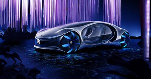 avatar-inspired mercedes-benz VISION AVTR concept car lands at CES 2020
