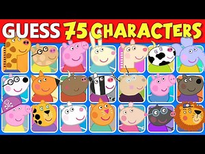 🐷 Peppa Pig Character Quiz 🧠 Guess All 75 in 3 Seconds or Lose! | Quiz DingDong