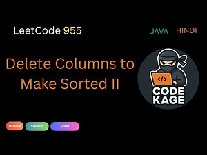 LeetCode 955 | Delete Columns to Make Sorted II | Java