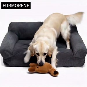 Cat Beds for Indoor Cats, Cat Couch Bed, Cute Cats Sofas for Medium Pets, Dog Sofas & Chairs with Removable Washable Cover, Plush Soft Pet Furniture for 35lbs Medium Dogs & Cats(Light Gray)