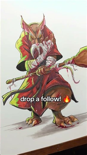 Master splinter! 🎨😬🔥 #illustrationnation #artandcraft #tmnt #art #youtubeshorts