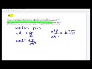 2.1 Modelling Situations to Differential Equations