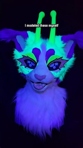 Introducing my third Confuzzled premade: Glorp the Alien Cat! #fursuit