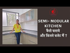 How to design Semi-Modular Kitchen in Low Budget. #modularkitchen #semimodular #kitchentrolley