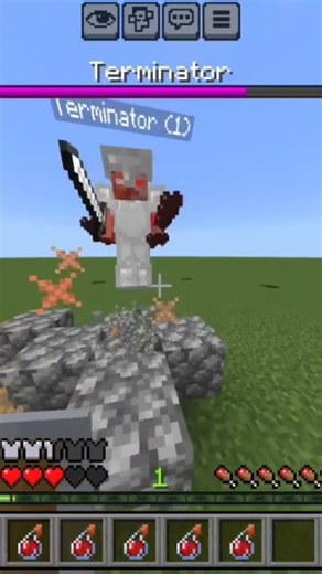 PVP ME VS TERMINATOR #minecraft#gaming#shorts