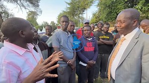 KISORYO MAKAEK: GEN-Zs in Kaptumo, Baringo Central engage Governor Benjamin Cheboi over employment opportunities; they describe the current situation ocassioned by the the anti-finance bill protests, as dire and that would get worse if things don't change in their favor. The Governor was on his way out of the late Eric Bargoret's home in Talai, Baringo Central on July 4, 2024 where he had visited to convey a message of condolence to the family following his demise. | Baringo News