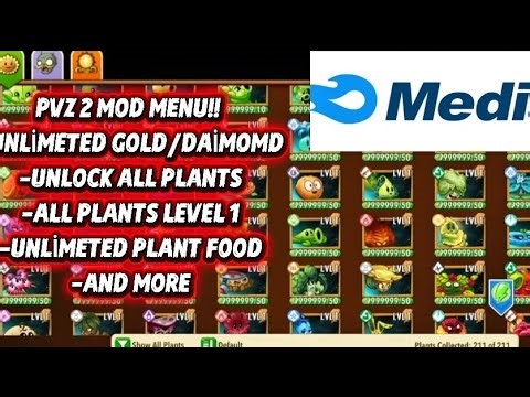 PVZ 2 MOD MENU APK UNLOCK ALL PLANTS LEVEL 1