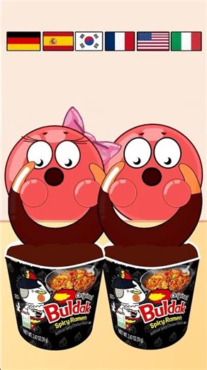 Buldak!? 🥵 | Red Ball 4 with Girlfriend! #challenge #mukbang #buldak #samyang