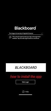 BLACKBOARD APP: how to install the app