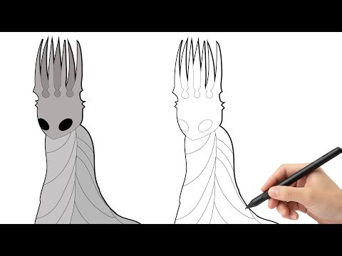 How To Draw The Pale King - The Knight | Easy Drawing Tutorial #hollowknight #silksong