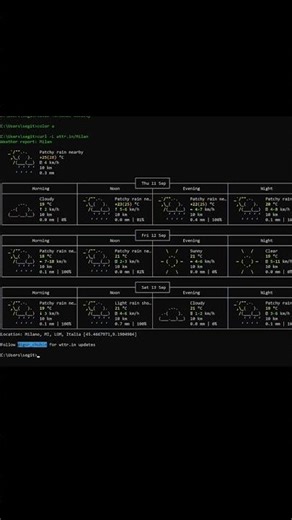 Windows CMD Weather 🌦 Easy PC Trick & Tech Hack #windows #prompt