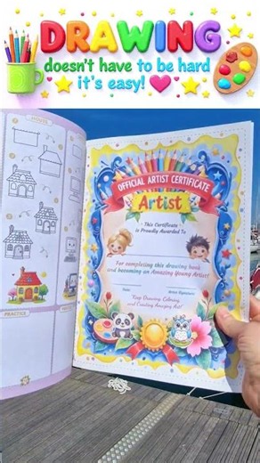 How to draw everything for kids! 🎨 Easy drawing book by Rosie Meadowlin #shorts