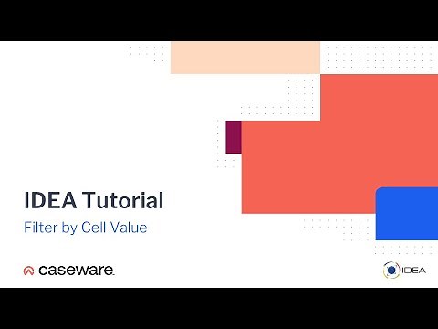 Filter Database by Cell Value | IDEA 12 Tutorial (EN)