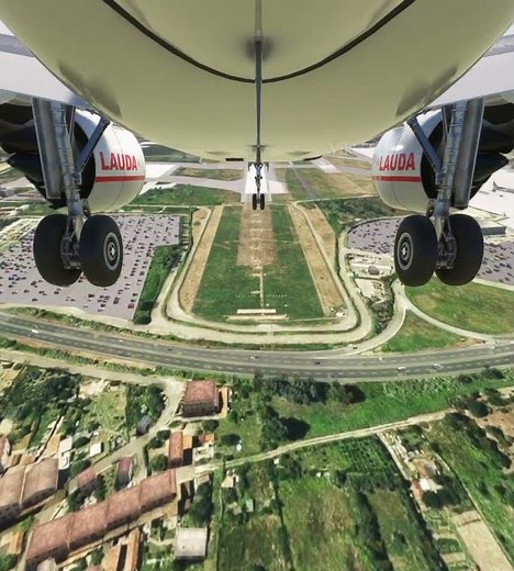 Beautiful Landing in Pisa International Airport — also named Galileo Galilei Airport