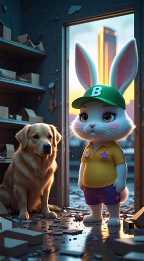 Robbed in One Night Millionaire the Next 🐶🐰🏢💰 #shorts #ytshorts #ai #cartoon