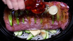 Slow Cooker Honey Apple Pork Loin! Recipe: http://www.themagicalslowcooker.com/2017/01/30/slow-cooker-honey-apple-pork-loin/ Pin for later: https://www.pinterest.com/pin/322992604511601549/ Follow me on YouTube: https://www.youtube.com/c/TheMagicalSlowCooker?sub_confirmation=1 | The Magical Slow Cooker