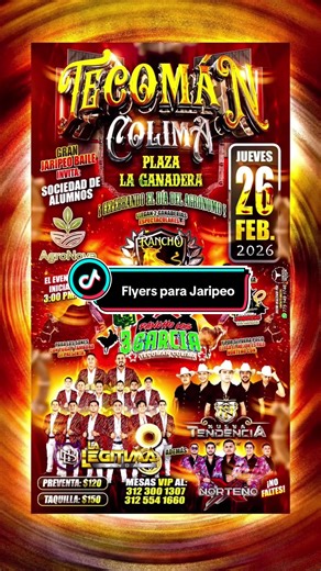 Flyers Creativos para Jaripeo y Bailes