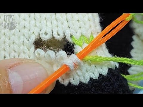 Super simple and seamless darning method, detailed process