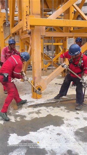 A battle between precision and strength: the installation of the tower crane pin