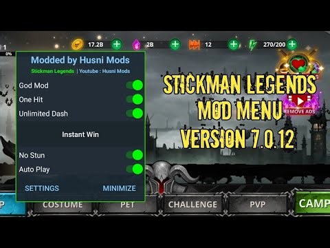 Stickman Legends Mod Menu Version 7.0.12 | No Password