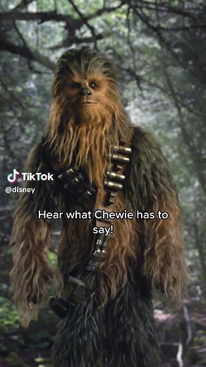 Can you repeat that, Chewie? 🤔 Celebrate the wonder of @Star Wars all month long in honor of #Disney100! #chewbacca #StarWars