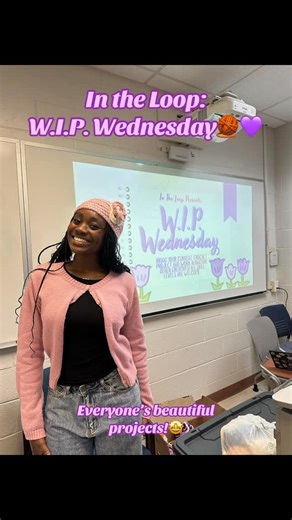 In The Loop on Instagram: "W.I.P Wednesday with In the Loop🤩💜 Everyone’s projects looked so amazing!!🧶 Want to be apart of more fun events👀? Click our page for more fun events ‼️ #crochet #intheloop #creative #fun #yarn"