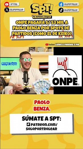 How envious 😔 ONPE is already distributing the money for the electoral advertising slots in the m...