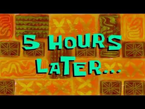5 Hours Later SpongeBob Time Card #97 No CopyRight!!!