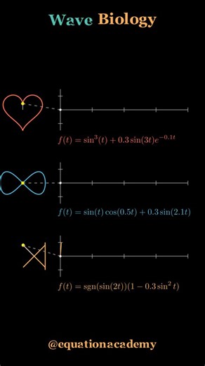 ➡️ Visualizing Wave Extrapolation of heart, dna , chromosome ➡️ Follow @equationacademy for more #math #maths #mathematics #physics #foryou #reels #algebra #calculus #heart #star #shapes #coding #animation #ai #chatgpt #learning #learn #study #studying #fyp #explore #physics #education #school #college #university #reels | Equation Academy