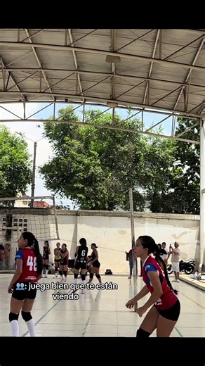 Playing Volleyball Under Watchful Eyes