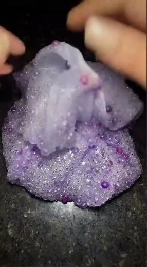 Silver Purple Glitter Icee Slime Stretch ✨