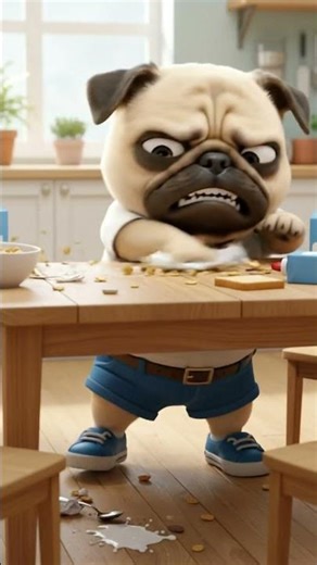 Mom Furious, Pug Panicking, and Porridge Flying Ev