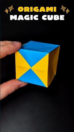 DIY Origami Magic Cube Tutorial 💙 Easy Fidget Toy Paper Craft 💛 SATYSFAING FOLDING #diy