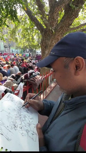 Live sketch outdoor class mathura