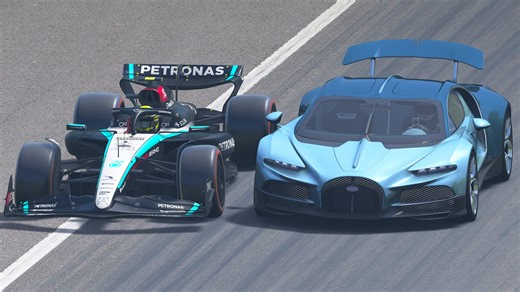 1.8M views · 6.3K reactions | How fast is an #F1 car? Mercedes F1 2024 vs Bugatti Tourbillon at Monza | Carluxius | Facebook