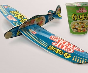 Foam Glider Plane From Cup Noodles