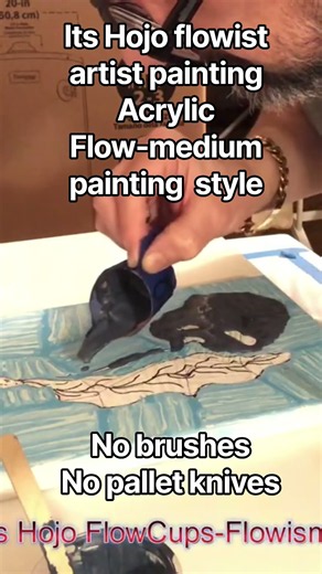 its Hojo flowist artist painting Acrylic Flow-medium painting style #hojo #painting #flowmedium