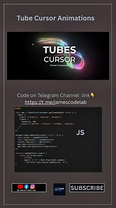 Tube cursor Animations - made with just html Css and Javascript | James Code Lab