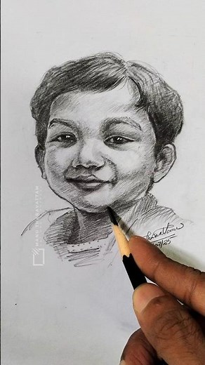 How to Draw Children's Face | Portrait With Proportions | Pencil Drawing Tutorial #shorts