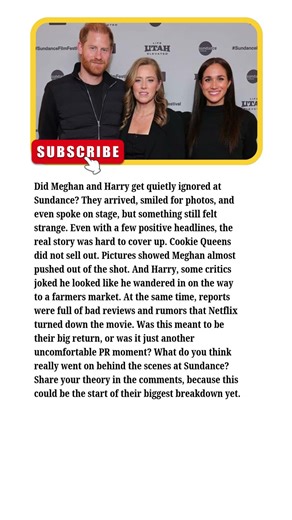 2 Min Ago: Meghan Markle Snubbed at Sundance 👀 Awkward Moment Caught on Camera