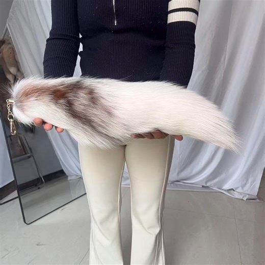 19" Fox Tails, Ethical Taxidermy Therian Tail Cosplay: Brown White, Clip On, Keychain, Real Tails - Etsy