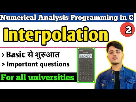 Interpolation numerical analysis| Lec Numerical analysis| interpolation questions