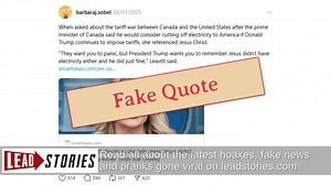 Fact Check: Karoline Leavitt Did NOT Say 'Jesus Didn't Have Electricity Either' When Discussing Tariffs | Lead Stories