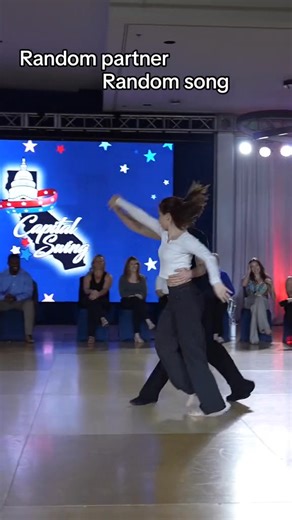Improv dance competition🫡 Her fiancée is behind… can you see the lead reference him? Capital Swing (Sacramento California) Champions jack n Jill (random song, random partner) 5th place! � Austin Kois @Austin and Chantelle Pianetta @Chantelle & Joel �⚙️ Style: West Coast Swing - Improvised� Want to learn? Find GLOBAL classes near you in my bio ��#westcoastswing #wcs #dance #swingdance #socialdance #randompartnerrandomsong #randomsongrandompartner #randomsongandpartner #randompartnerandsong #danc