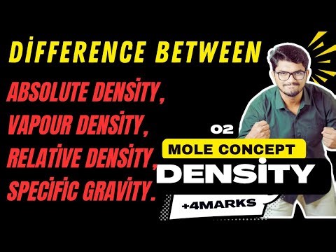 Difference between Absolute density, Vapour density,relative density& Specific density| #neet2026