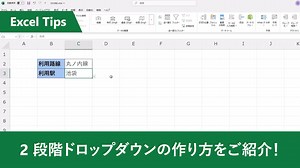 【 Excel ：2 段階ドロップダウンの設定方法】 Excel のドロップダウン リストは 2 段階、3 段階と連動して設定できることをご存じですか？ ドロップダウン リストの選択肢が多くなりすぎて視認性や利便性が悪くなってしまう際にご活用ください。 #ExcelTips集 #Excel | Microsoft 365