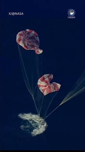 It's a splashdown! Artemis II crew return to earth | #shorts #nasa #artemisii #space